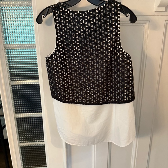 Derek Lam 10 Crosby - Black and White Eyelet Layered, Size 4 NWOT - Picture 4 of 9